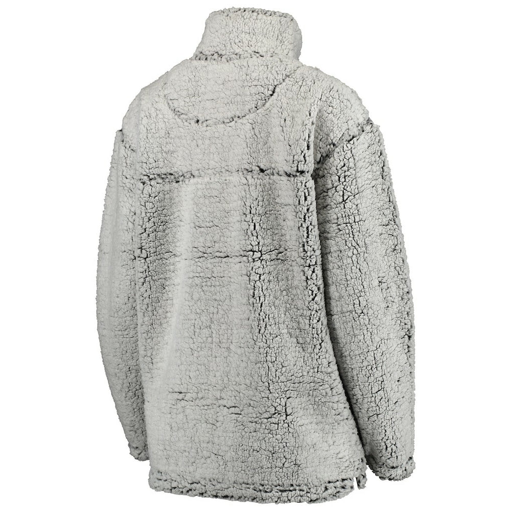Kansas City Chiefs Women's Sherpa Quarter-Zip Pullover Jacket - Gray sale