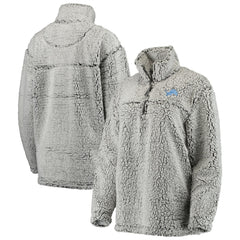 Detroit Lions Women's Sherpa Quarter-Zip Pullover Jacket - Gray cheap
