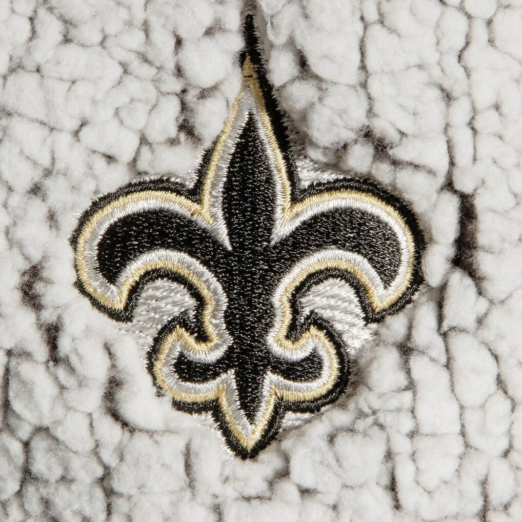 New Orleans Saints G-III 4Her by Carl Banks Women's Sherpa Quarter-Zip Pullover Jacket - Gray discount