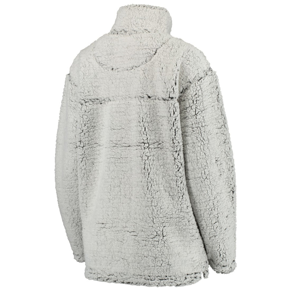 Green Bay Packers Women's Sherpa Quarter-Zip Pullover Jacket - Gray cheap