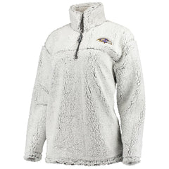 Baltimore Ravens G-III 4Her by Carl Banks Women's Sherpa Quarter-Zip Pullover Jacket - Gray sale
