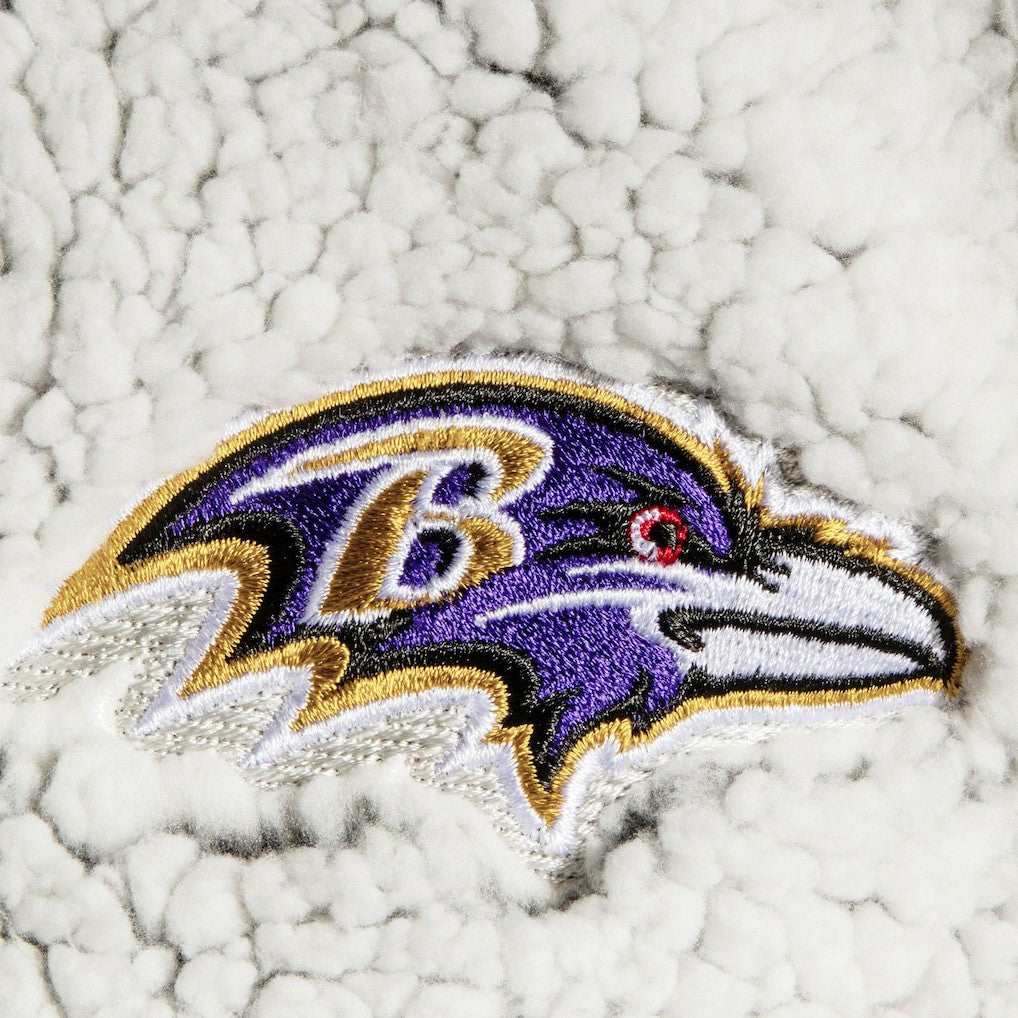 Baltimore Ravens G-III 4Her by Carl Banks Women's Sherpa Quarter-Zip Pullover Jacket - Gray sale