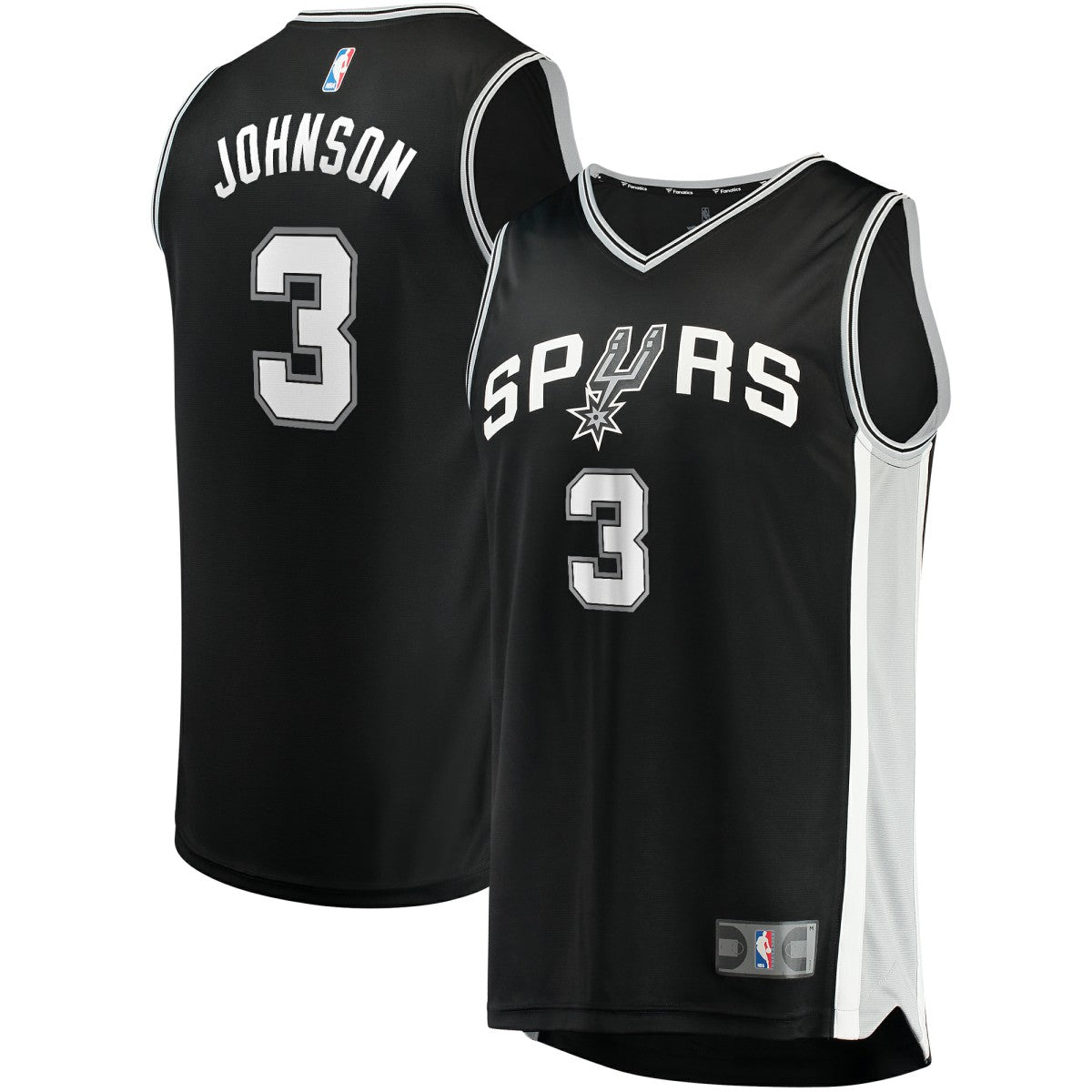 Keldon Johnson San Antonio Spurs Fast Break Replica Jersey Black - Icon Edition cheap