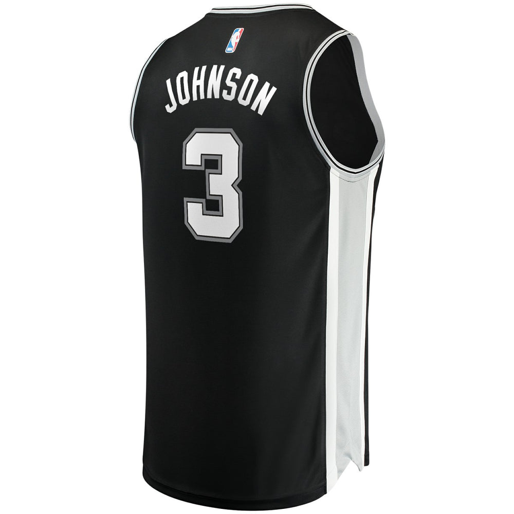 Keldon Johnson San Antonio Spurs Fast Break Replica Jersey Black - Icon Edition cheap
