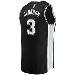 Keldon Johnson San Antonio Spurs Fast Break Replica Jersey Black - Icon Edition cheap