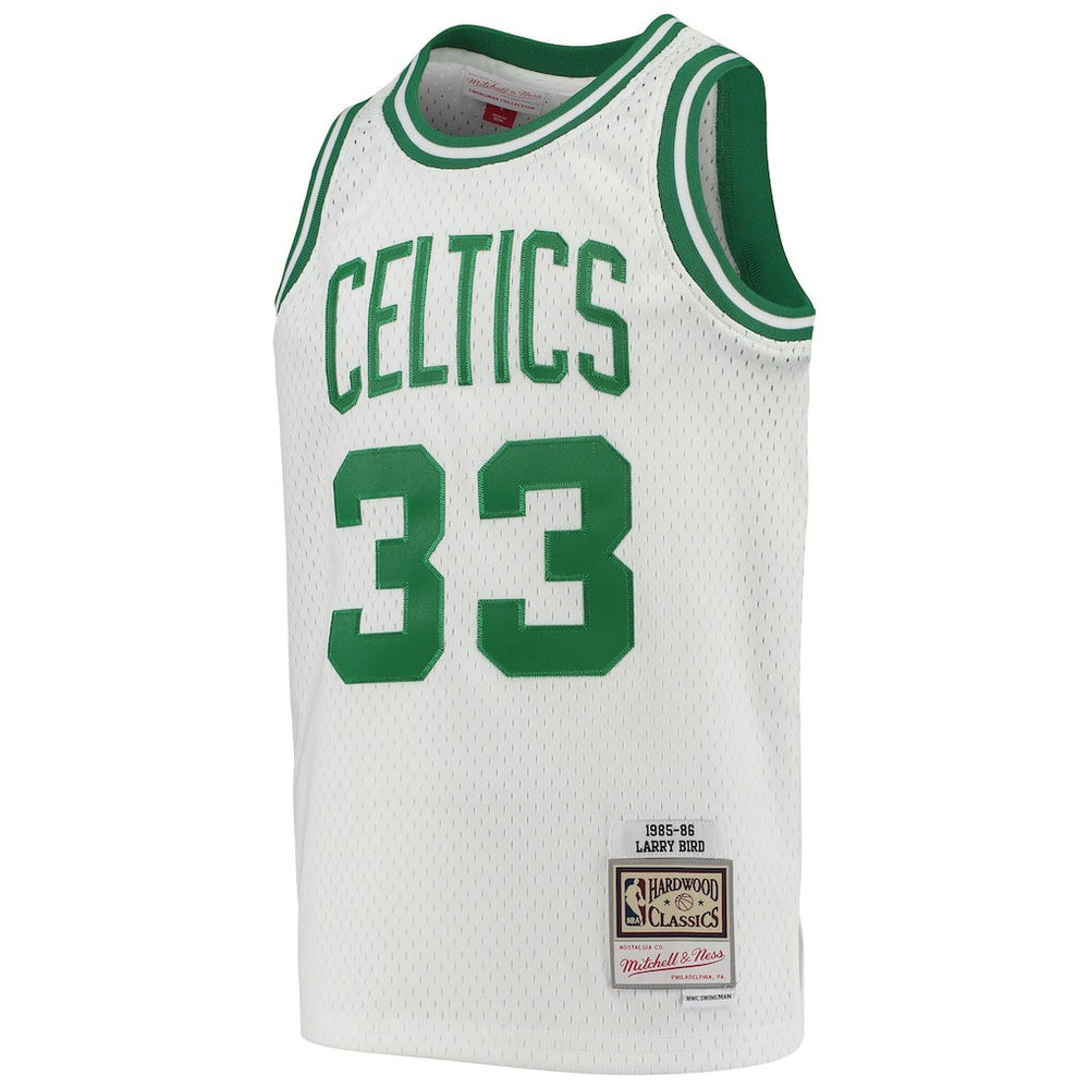 Larry Bird Boston Celtics Youth 1985-86 Hardwood Classics Swingman Throwback Jersey - White shop