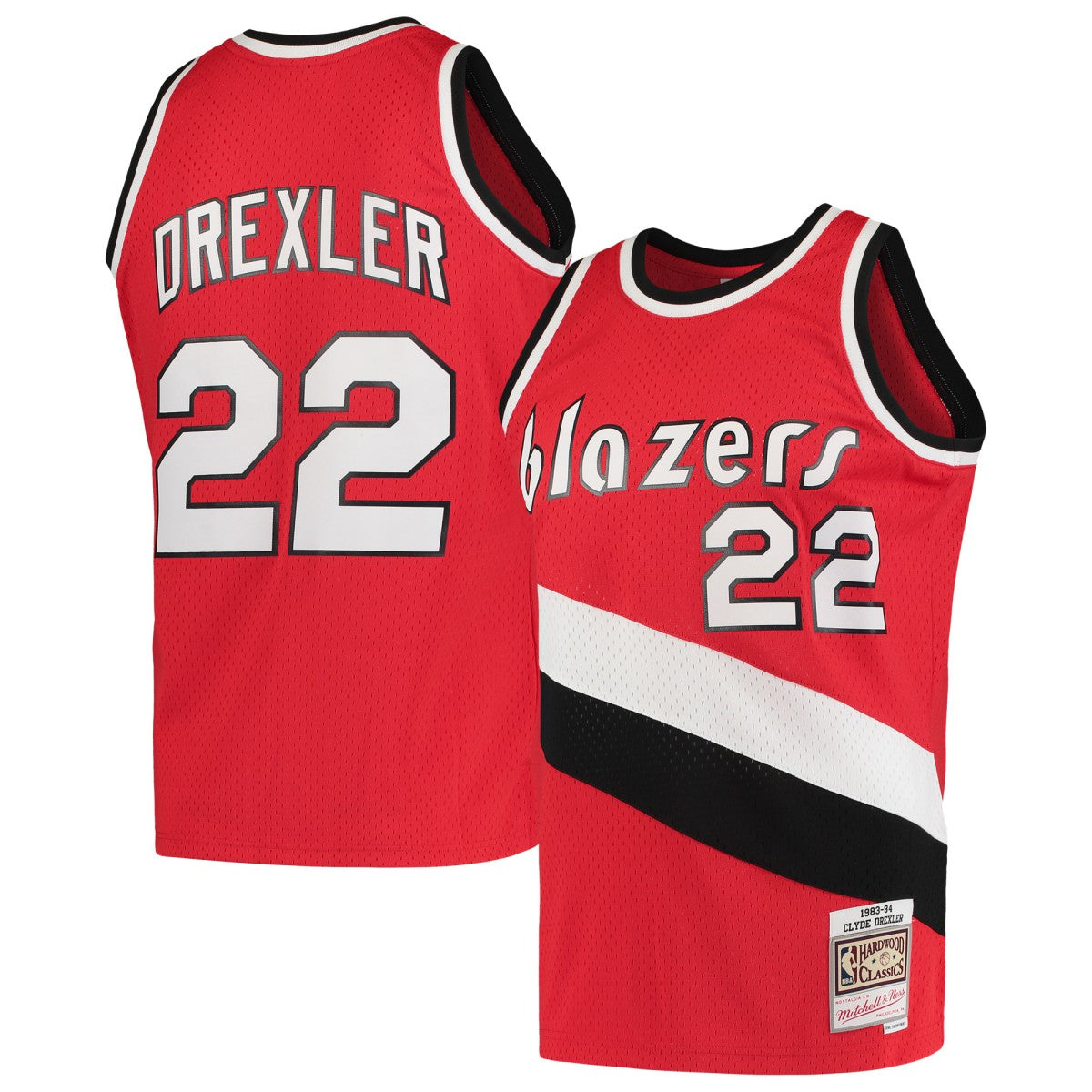 Clyde Drexler Portland Trail Blazers 1983/84 Hardwood Classics Swingman Jersey - Red cheap