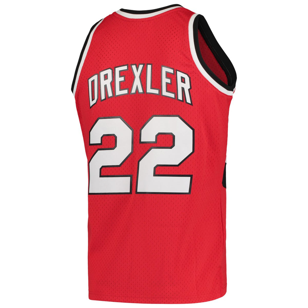Clyde Drexler Portland Trail Blazers 1983/84 Hardwood Classics Swingman Jersey - Red cheap