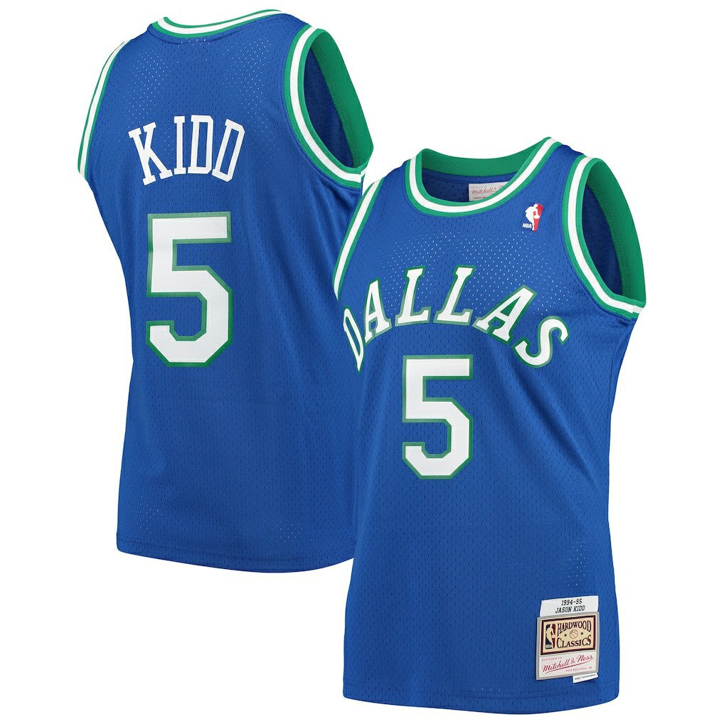 Jason Kidd Dallas Mavericks 1994/95 Hardwood Classics Swingman Jersey sale - Blue for sale