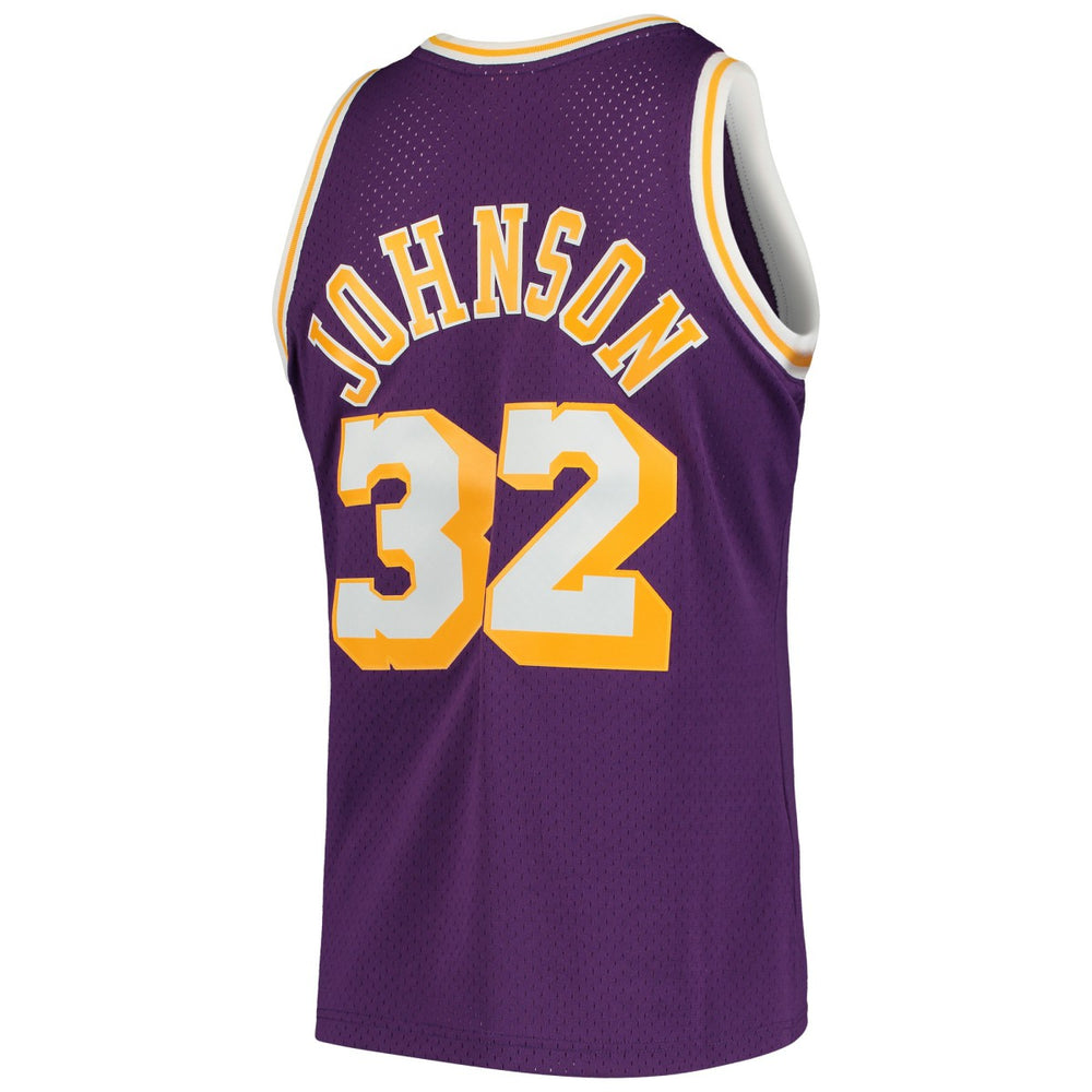 Magic Johnson Los Angeles Lakers 1984/85 Hardwood Classics Swingman Jersey - Purple on sale