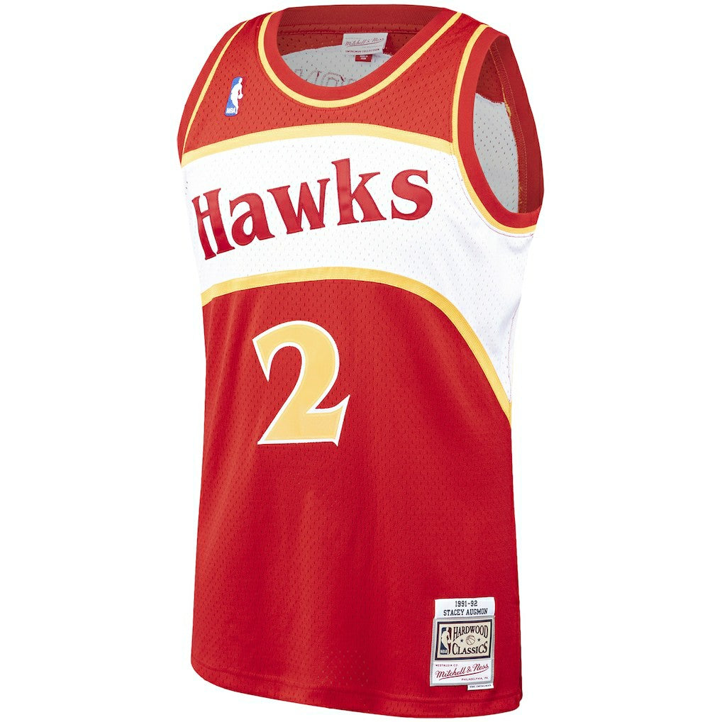Stacey Augmon Atlanta Hawks 1991/92 Hardwood Classics Swingman Jersey - Red on sale
