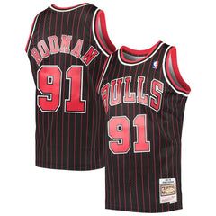 Dennis Rodman Chicago Bulls Hardwood Classics Swingman Jersey sale - Black cheap