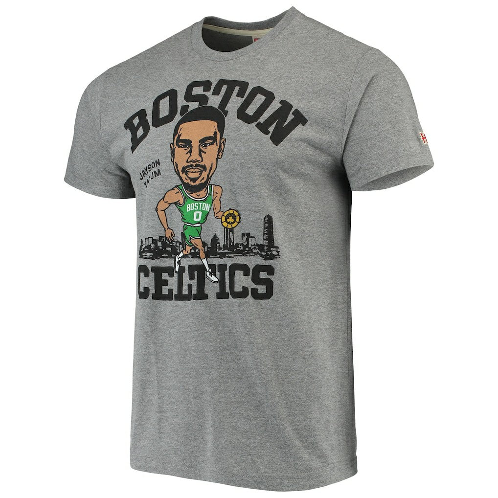 Jayson Tatum Boston Celtics Caricature Tri-Blend T-Shirt - Gray sale