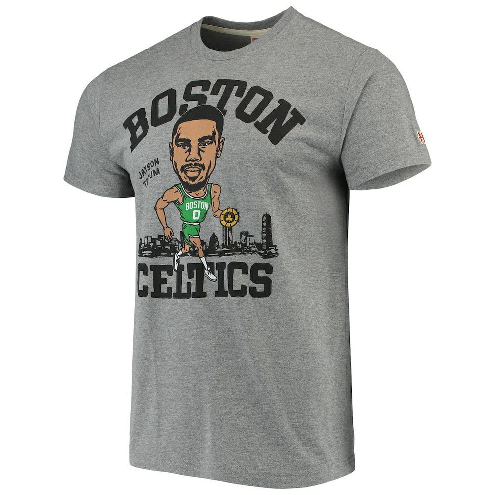 Jayson Tatum Boston Celtics Caricature Tri-Blend T-Shirt - Gray sale