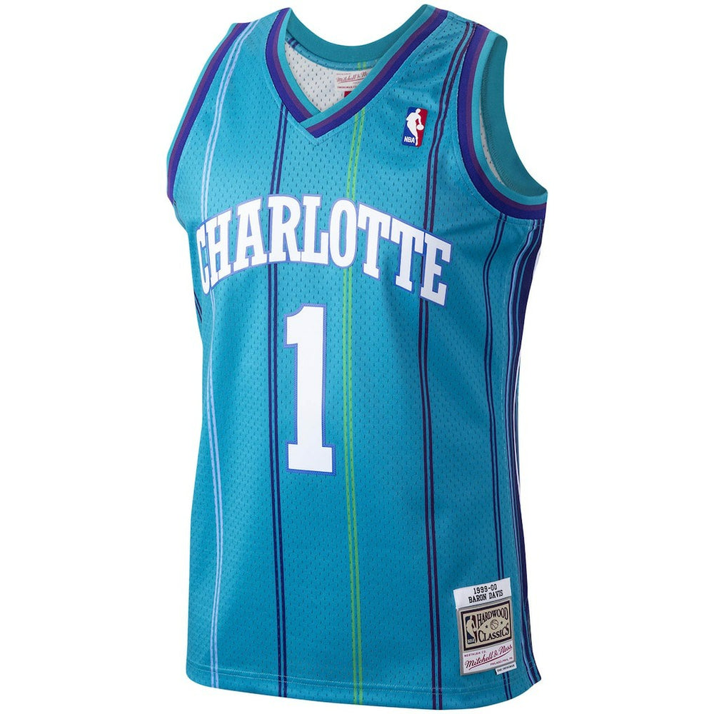 Baron Davis Charlotte Hornets 1999/00 Hardwood Classics Swingman Jersey - Teal online