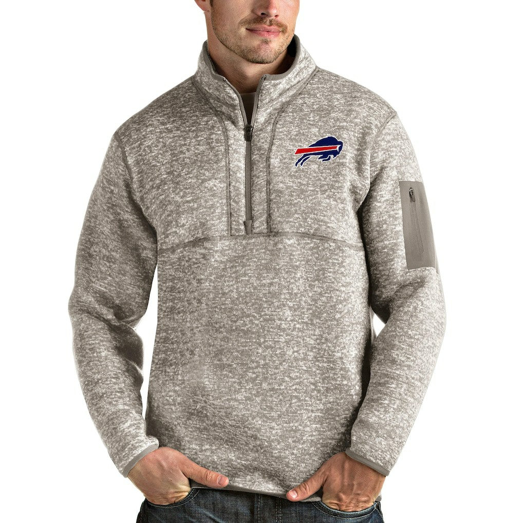 Buffalo Bills Antigua Fortune Quarter-Zip Pullover Jacket - Oatmeal online