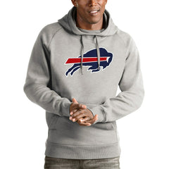 Buffalo Bills Antigua Victory Pullover Hoodie - Heathered Gray for sale