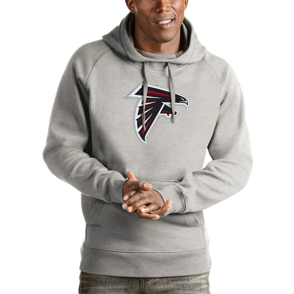 Atlanta Falcons Antigua Victory Pullover Hoodie - Heather Gray discount