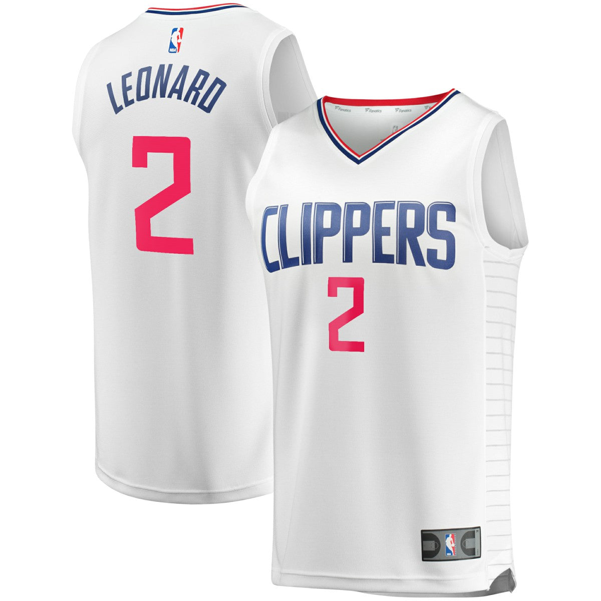 Kawhi Leonard LA Clippers Fast Break Replica Player Jersey - White - Association Edition outlet