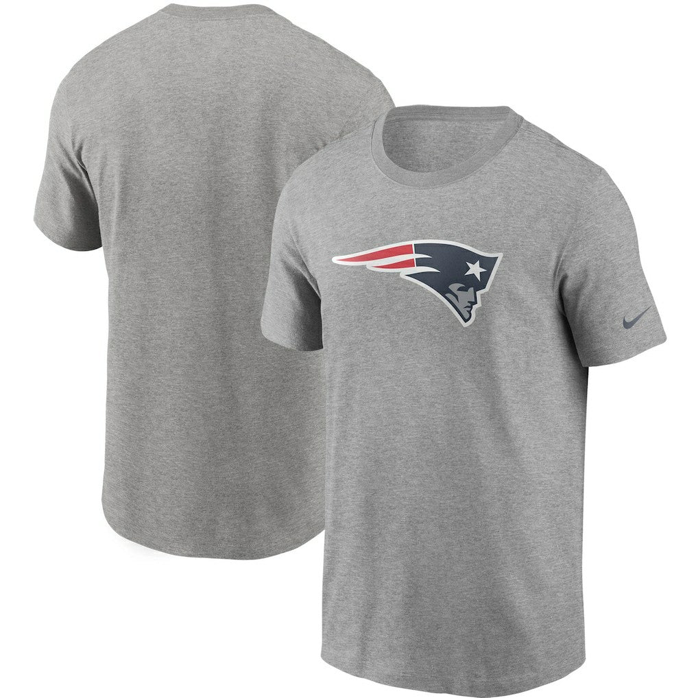 New England Patriots Primetime Logo Essential T-Shirt - Heather Gray on sale