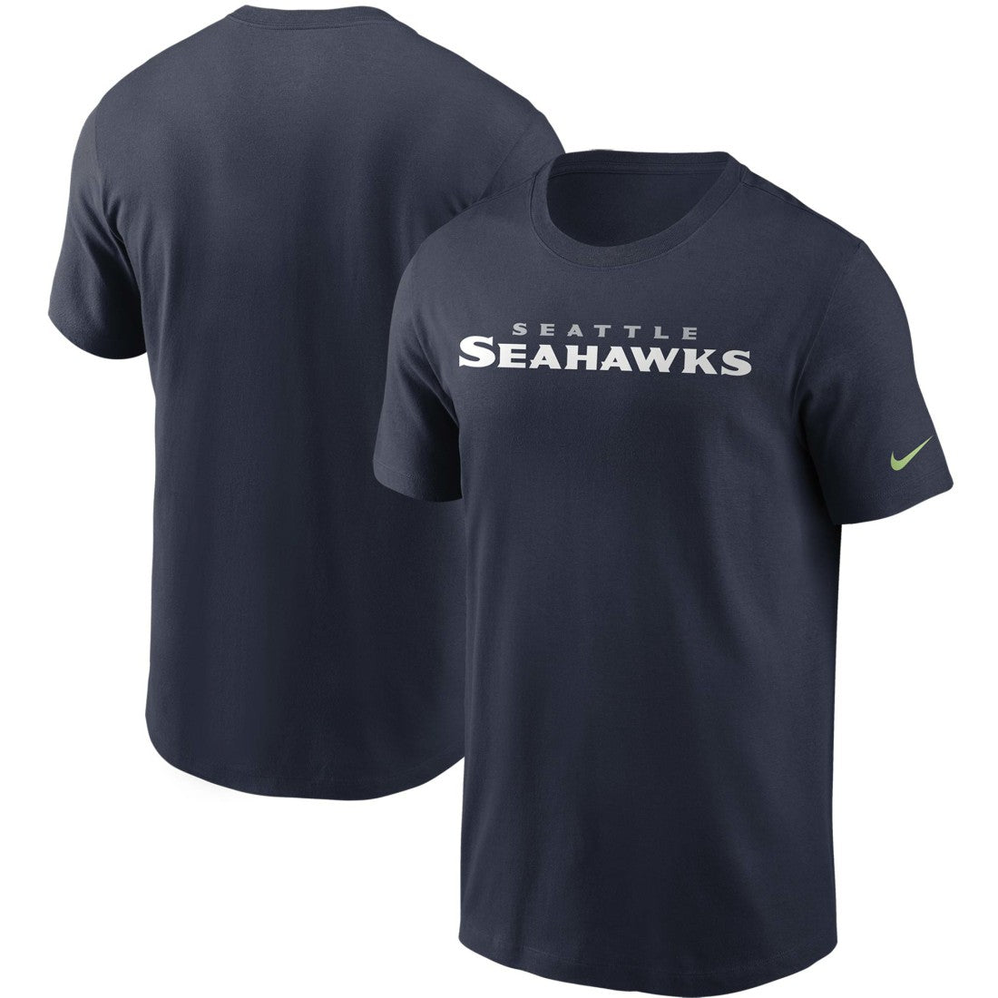 Seattle Seahawks Team Wordmark T-Shirt - College Navy cheap