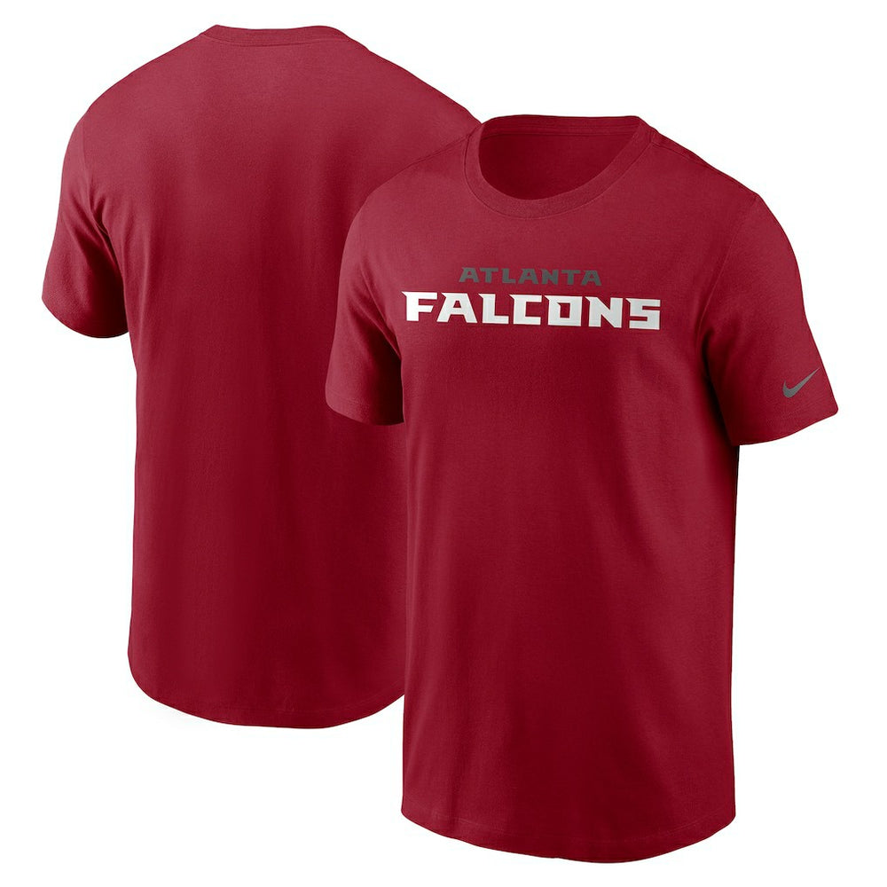 Atlanta Falcons Team Wordmark T-Shirt - Red outlet