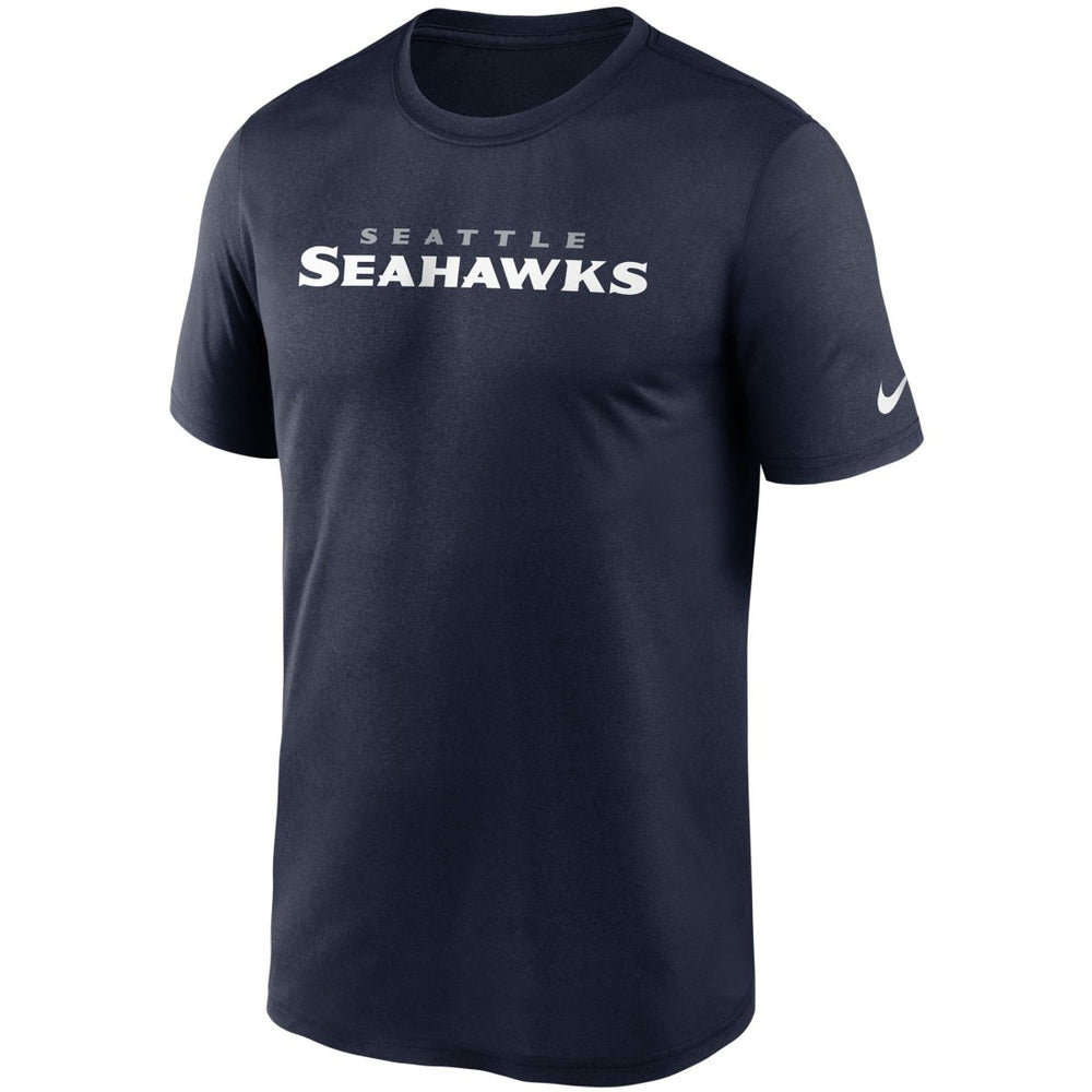 Seattle Seahawks Wordmark Legend Performance T-Shirt - College Navy on sale
