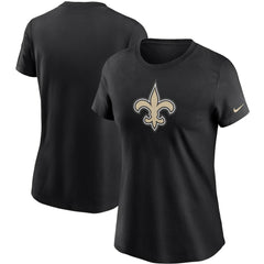 New Orleans Saints Women's Logo Essential T-Shirt - Black for sale