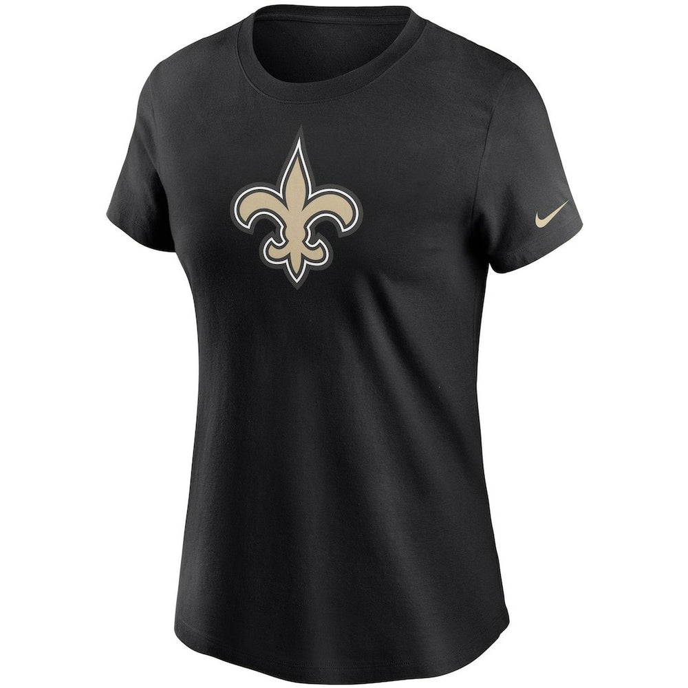 New Orleans Saints Women's Logo Essential T-Shirt - Black for sale