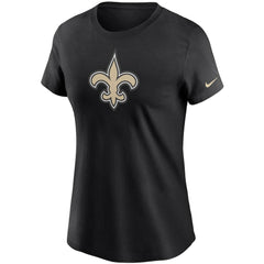 New Orleans Saints Women's Logo Essential T-Shirt - Black for sale