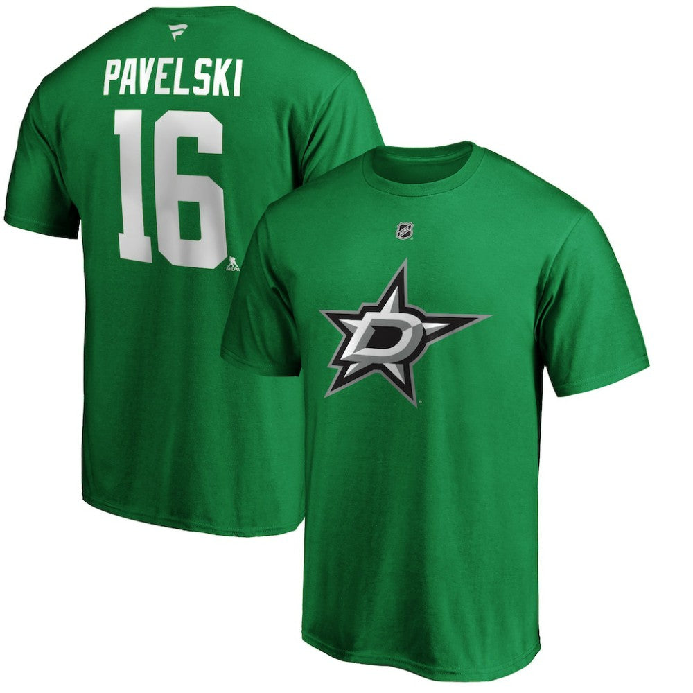 Joe Pavelski Dallas Stars Fanatics Authentic Stack Player Name & Number T-Shirt - Kelly Green T-shirts