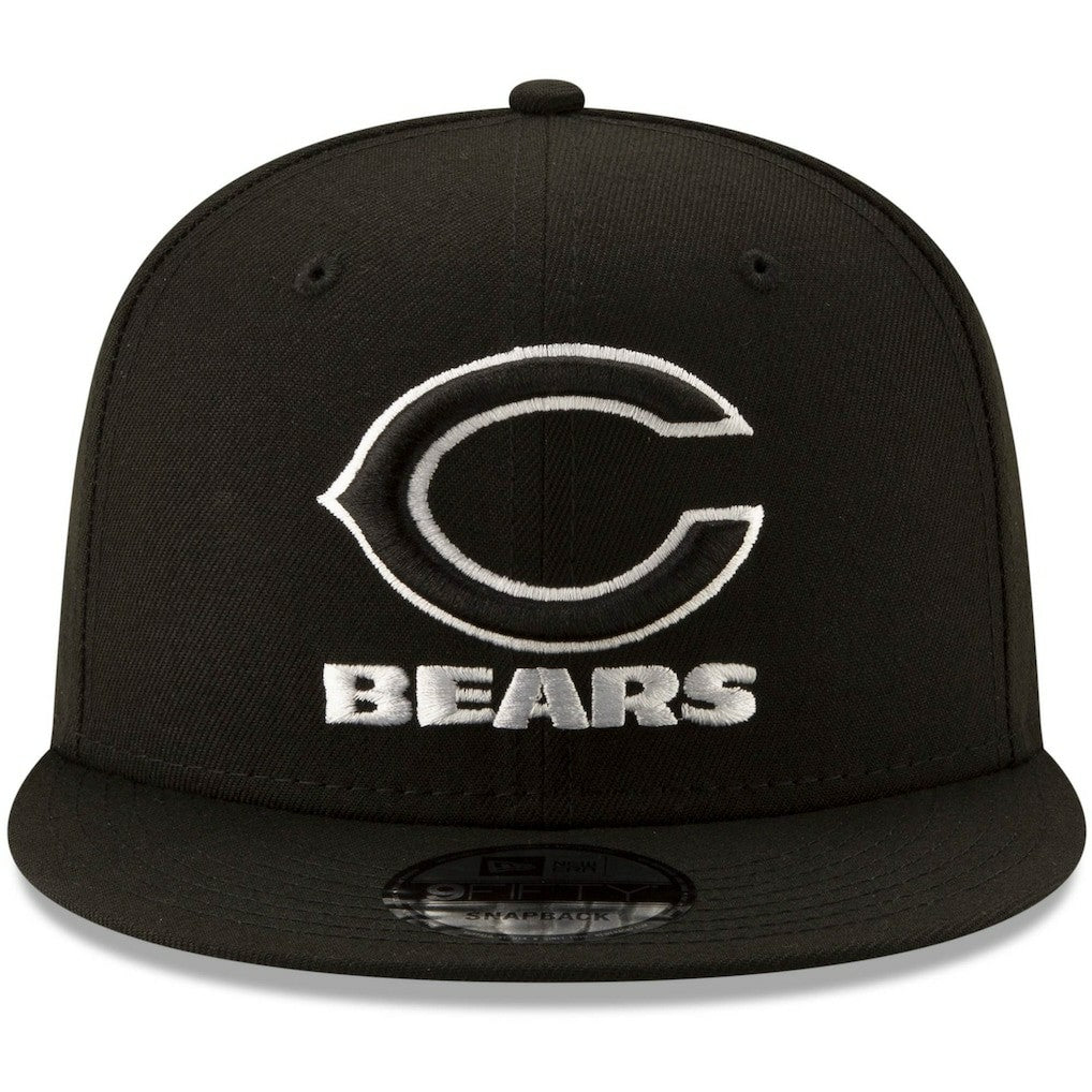 Chicago Bears New Era B-Dub 9FIFTY Adjustable Snapback Hat - Black cheap