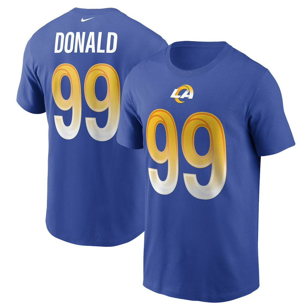 Aaron Donald Los Angeles Rams Name & Number T-Shirt - Royal discount