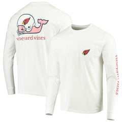 Arizona Cardinals Vineyard Vines Whale Helmet Long Sleeve T-Shirt - White discount
