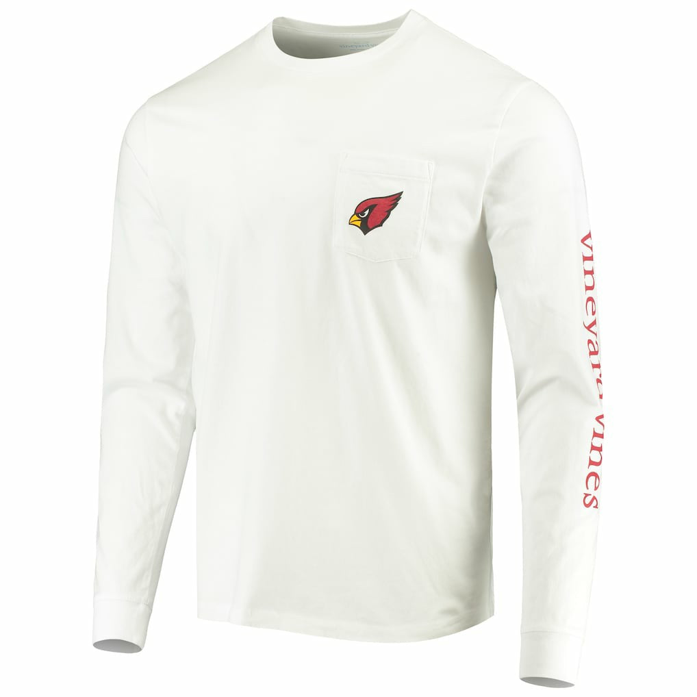Arizona Cardinals Vineyard Vines Whale Helmet Long Sleeve T-Shirt - White discount
