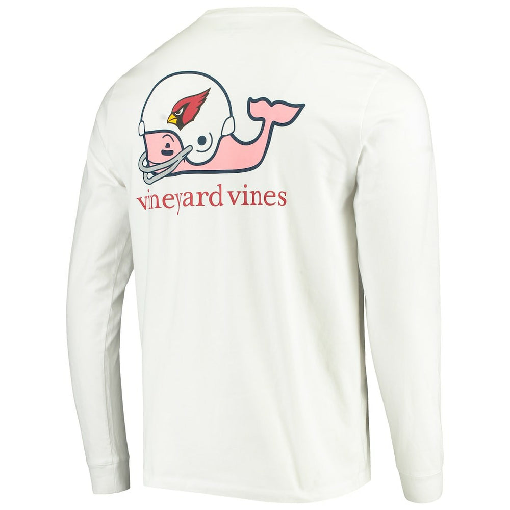 Arizona Cardinals Vineyard Vines Whale Helmet Long Sleeve T-Shirt - White discount