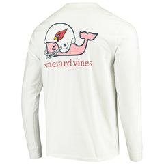 Arizona Cardinals Vineyard Vines Whale Helmet Long Sleeve T-Shirt - White discount