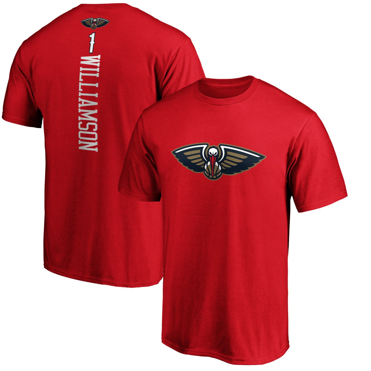 Zion Williamson New Orleans Pelicans Playmaker Name & Number Team T-Shirt - Red on sale
