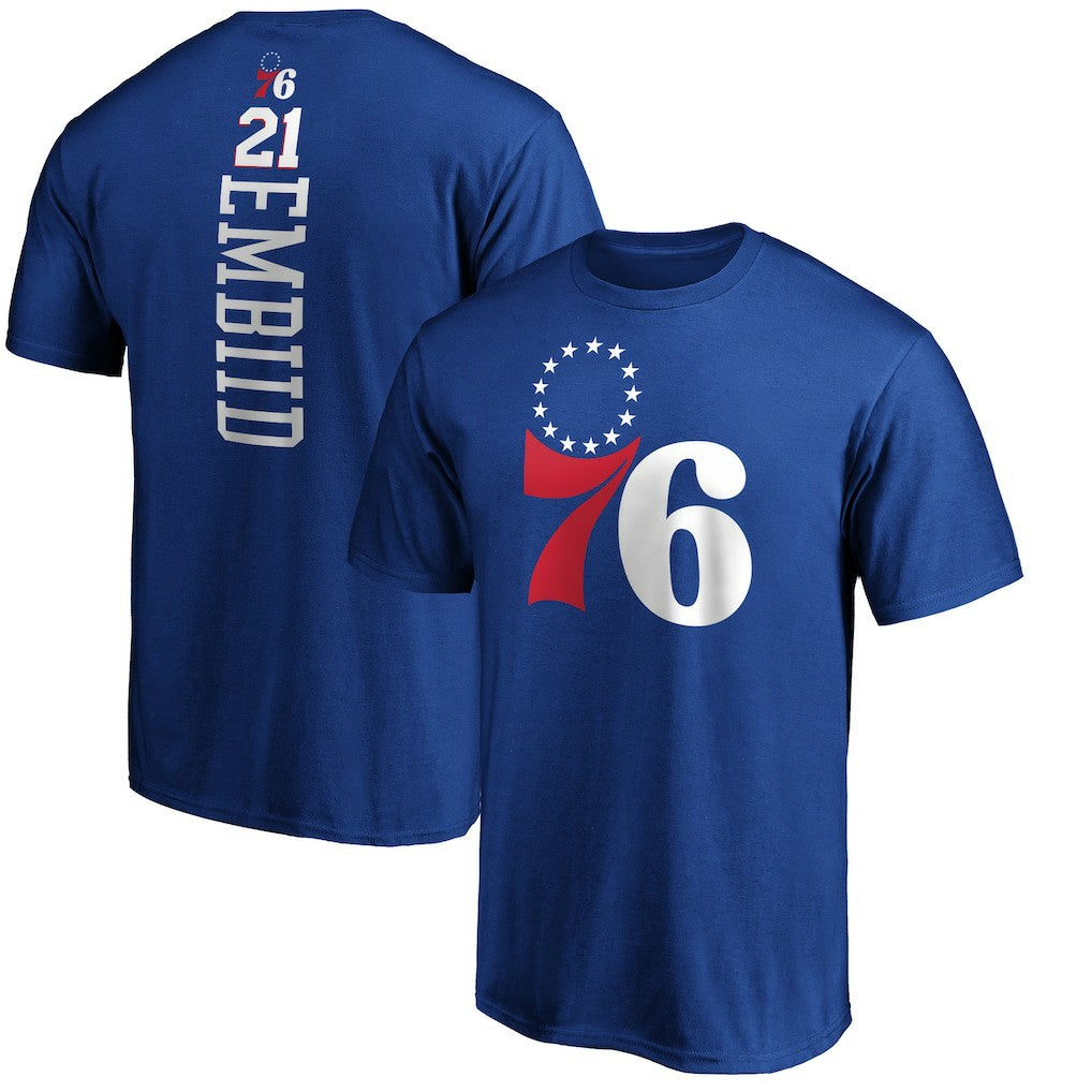 Joel Embiid Philadelphia 76ers Team Playmaker Name & Number T-Shirt - Royal cheap