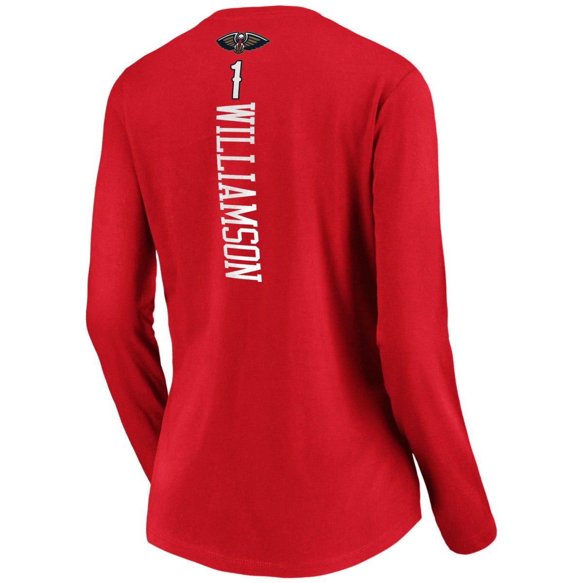 Zion Williamson New Orleans Pelicans Women's Playmaker Name & Number Long Sleeve V-Neck T-Shirt - Red discount