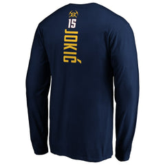 Nikola Jokic Denver Nuggets Playmaker Name & Number Long Sleeve T-Shirt sale - Navy on sale