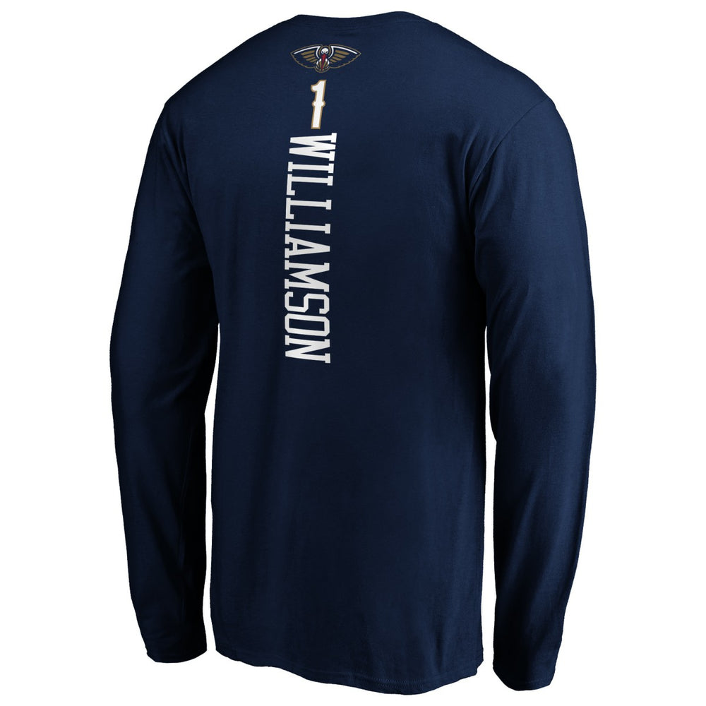 Zion Williamson New Orleans Pelicans Playmaker Name & Number Long Sleeve T-Shirt - Navy for sale