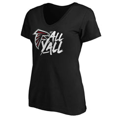 Atlanta Falcons Women's Falcons vs. All Y'all V-Neck T-Shirt - Black sale