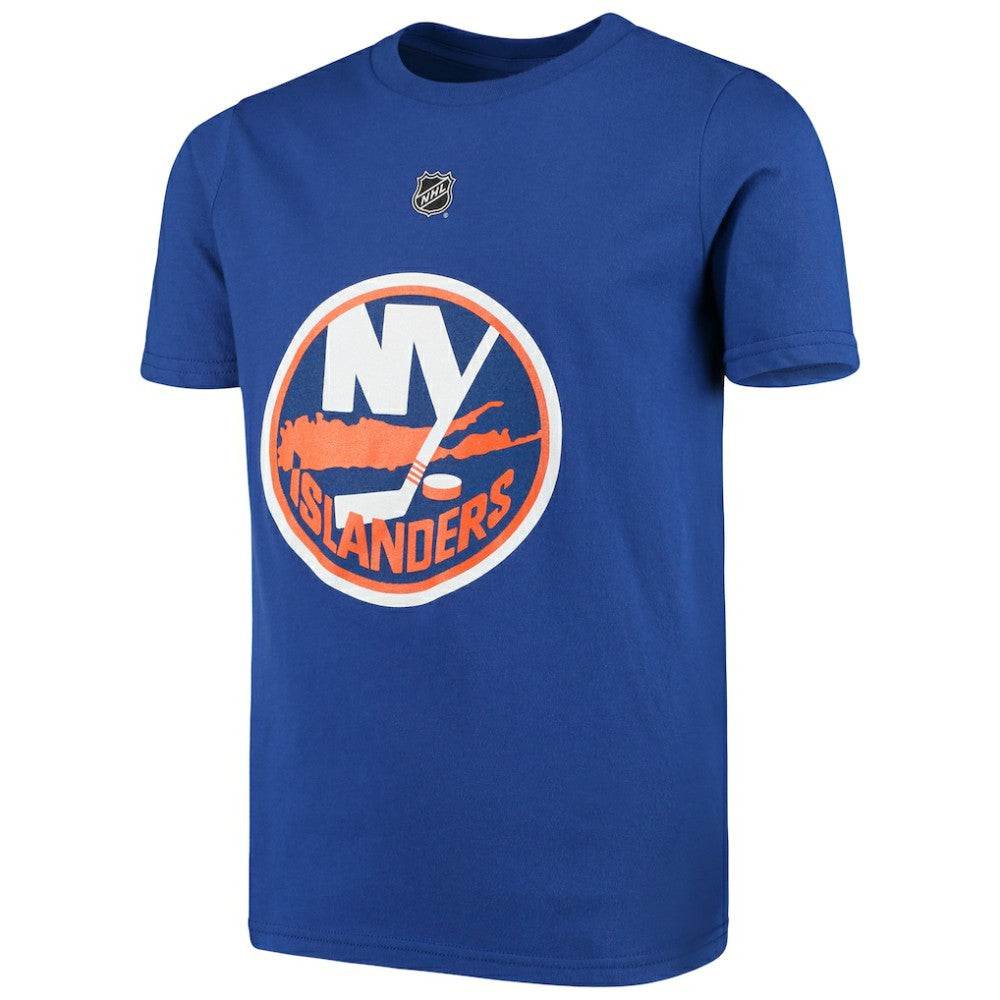 Mathew Barzal New York Islanders Youth Player Name & Number T-Shirt - Royal T-shirts