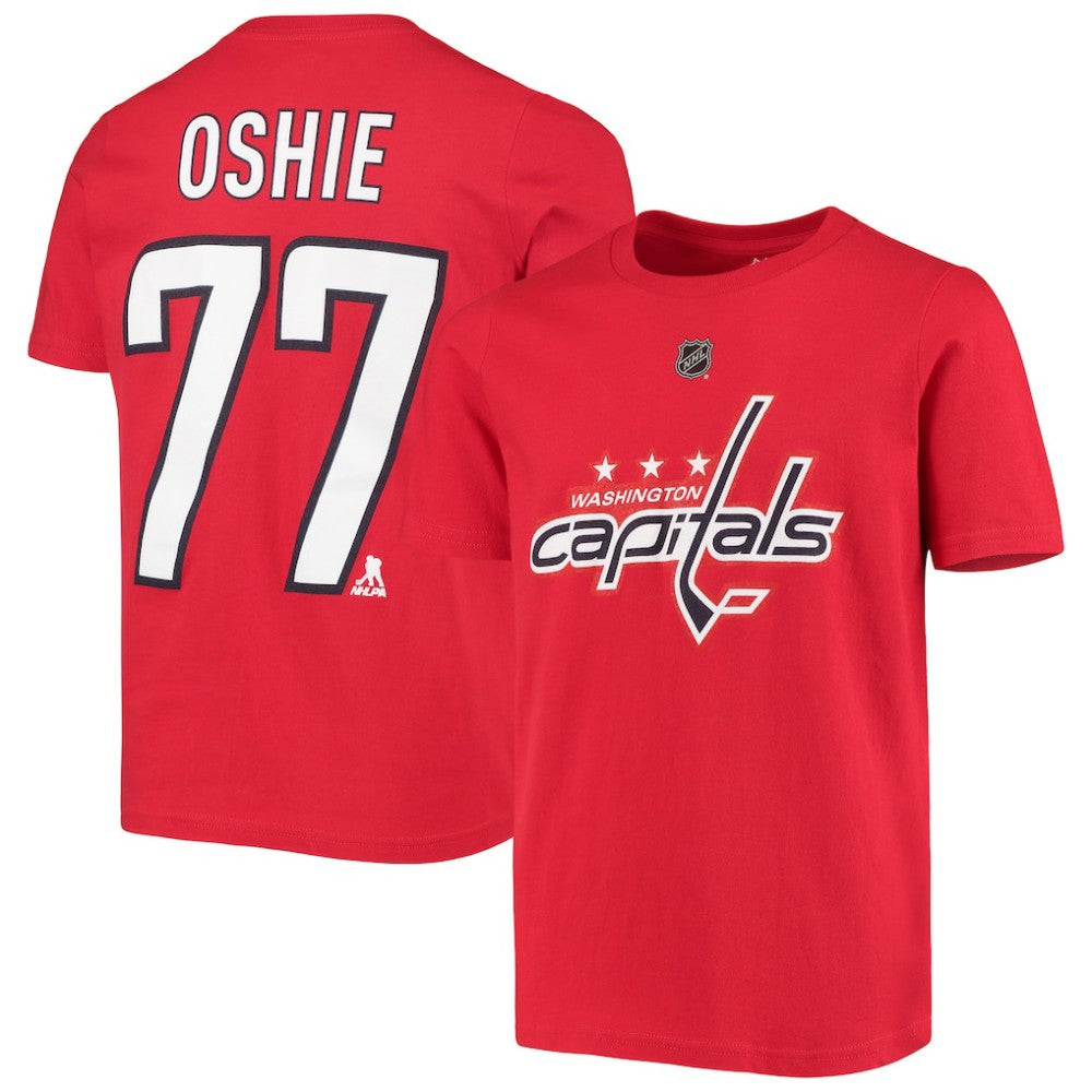 TJ Oshie Washington Capitals Youth Player Name & Number T-Shirt - Red T-shirts