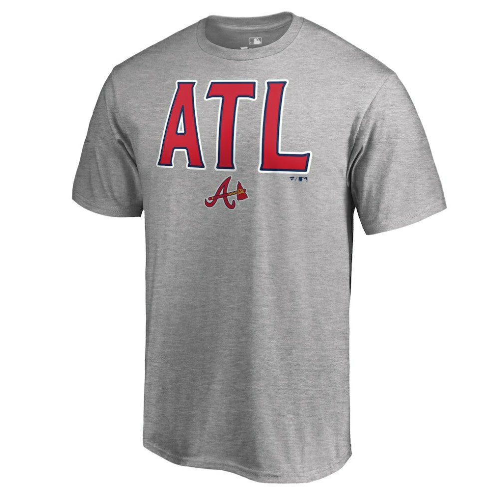 Atlanta Braves Hometown ATL T-Shirt Heather Gray
