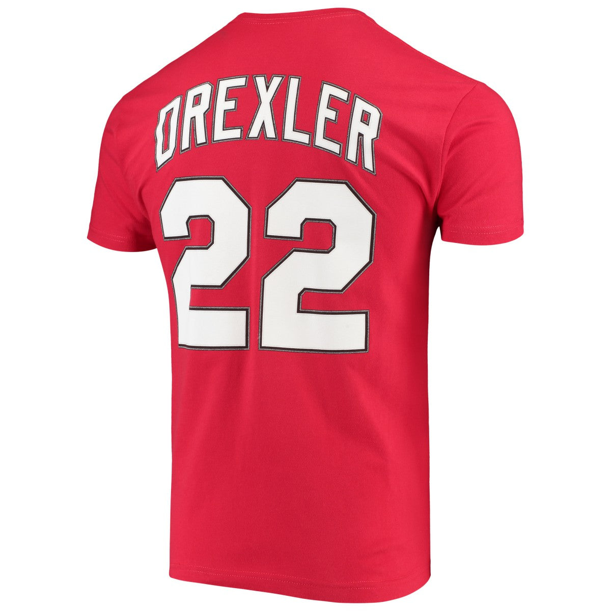 Clyde Drexler Portland Trail Blazers Hardwood Classics Player Name & Number T-Shirt - Red online