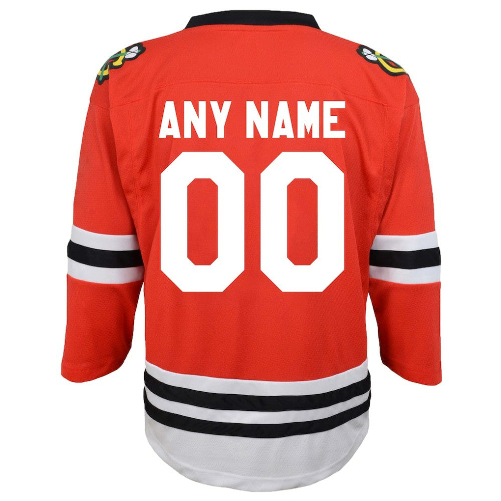 Chicago Blackhawks Youth Replica Custom Jersey - Red Jerseys