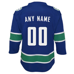Vancouver Canucks Youth Replica Custom Jersey - Blue Jerseys