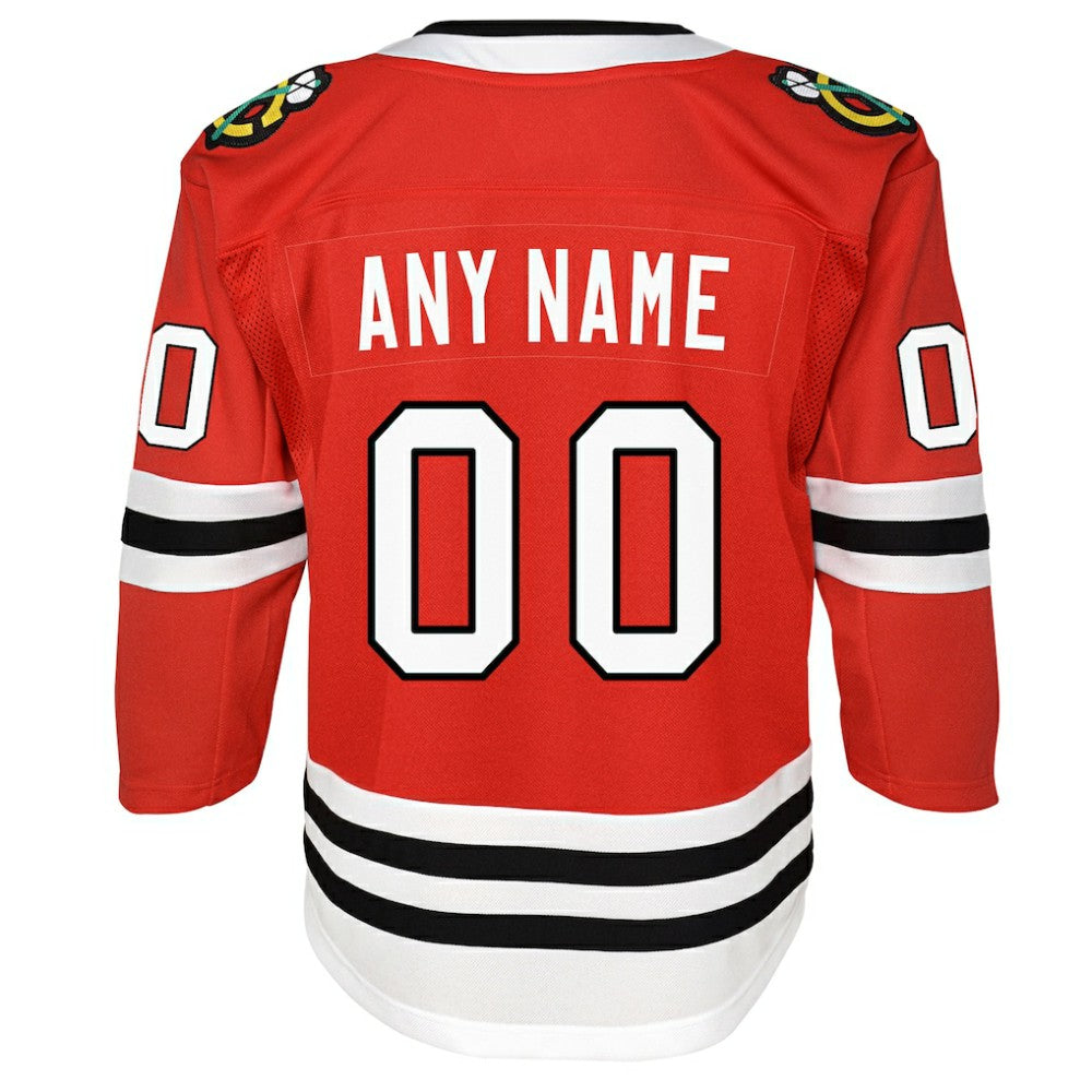 Chicago Blackhawks Youth Premier Custom Jersey - Red Jerseys